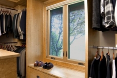 Walk-in closet double casement window